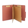 Staples® Recycled Pressboard Classification Folder, 2-Dividers, 2 1/2 Expansion, Letter Size, Brick