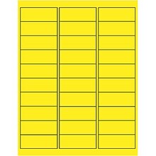 Quill Brand® Laser Address Labels, 1 x 2-5/8, Fluorescent Yellow, 900 Labels (Comparable to Avery