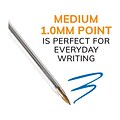 BIC Cristal Xtra Smooth Ballpoint Pen, Medium Point, Blue Ink, 24/Box, 6 Boxes/Pack (MS144E-BLU)