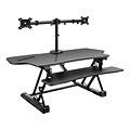 Mount-It! 47W Electric Adjustable Standing Desk Converter with Dual Monitor Mount and USB Charging