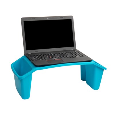 Mind Reader 10.75" x 22.25" Plastic Kids' Lap Desk Activity Tray, Blue (KIDLAP-BLU)