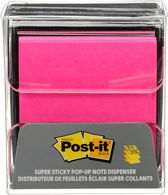Post-it® Pop-Up Notes Dispenser for 3" x 3" Notes, Black (WD-330-BK)