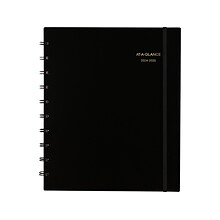 2024-2025 AT-A-GLANCE Move-A-Page 9 x 11 Academic Weekly & Monthly Planner, Poly Cover, Black (70-