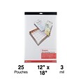 Staples Thermal Laminating Pouches, Menu, 3 Mil, 25/Pack (5201102/5201104)