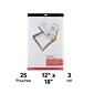 Staples Thermal Laminating Pouches, Menu, 3 Mil, 25/Pack (5201102/5201104)