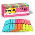 Post-it Sticky Notes, 3 x 3 in., 18 Pads, 100 Sheets/Pad, The Original Post-it Note, Poptimistic Col