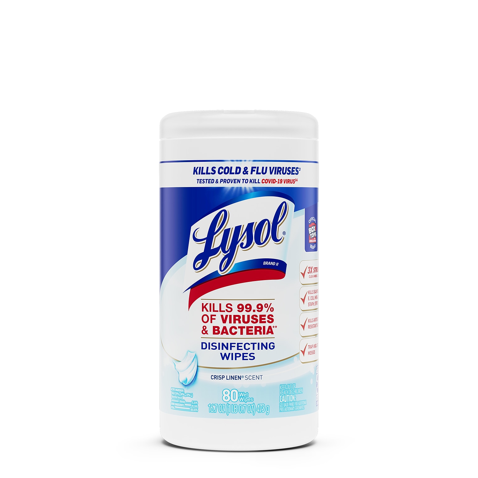 Lysol Disinfecting Wipes, Crisp Linen, 80 Wipes/Pack (1920089346)