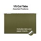 Staples® Hanging File Folder, 5-Tab, Legal Size, Standard Green, 50/Box (TR490853)