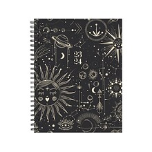 2023-2024 Willow Creek Cosmic 8.5 x 11 Academic Weekly & Monthly Planner, Paperboard Cover, Black/