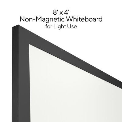 TRU RED™ Melamine Dry Erase Board, Black Frame, 8' x 4' (TR59357)