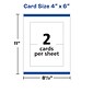 Avery® 4" x 6" Laser Postcards, Heavy Card Stock, White, 100/Box (05389)