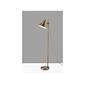 Adesso Bryn 58" Wood/Antique Brass Floor Lamp with Cone Shade (3761-12)