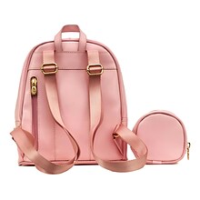 McKlein ACADIA Mini Bow Backpack with Coin Purse, Pink (99719)