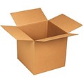 8Hx12Wx12L Single-Wall Corrugated Boxes; Brown, 25 Boxes/Bundle