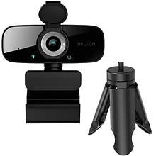 Delton C24 HD 1080p Webcam, 2 Megapixels, Black (DCAM24BK)