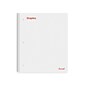Staples Premium 1-Subject Notebook, 8" x 10.5", Wide Ruled, 100 Sheets, White (TR25543)