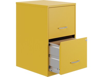 Space Solutions SOHO Smart File 2-Drawer Vertical File Cabinet, Letter Size, Lockable, Goldfinch (25272)