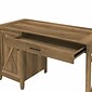 Bush Furniture Key West 54"W Computer Desk with Keyboard Tray and Storage, Reclaimed Pine (KWD154RCP-03)
