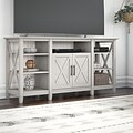 Bush Furniture Key West Tall TV Stand, Linen White Oak, Screens up to 65 (KWV160LW-03)