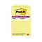 Post-it Super Sticky Notes, 4 x 6 in., 5 Pads, 90 Sheets/Pad, Lined, 2x the Sticking Power, Canary Y