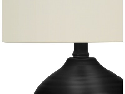Monarch Specialties Inc. Incandescent Table Lamp, Black/Ivory (I 9739)