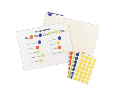 Avery Laser/Inkjet Color Coding Labels, 3/4" Dia., Orange, 1008 Labels Per Pack (13951/5465)