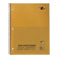 Roaring Spring Paper Products 1-Subject Notebooks, 8.5 x 11, Graph Ruled, 50 Sheets, Brown, 24/Cas