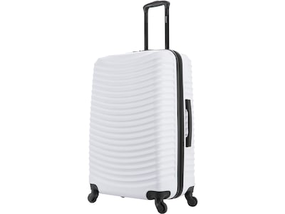 DUKAP Adly 29.33" Hardside Suitcase, 4-Wheeled Spinner, White (DKADL00L-WHI)