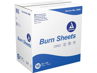 Dynarex Large Sterile Burn Sheet, 60 x 90, 12/Carton (3520)
