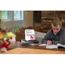 Time Timer 60-Minute Wind Up Timer with Magnetic Dry Erase Board, White/Red (TTM9BDEBW)