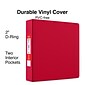 Staples® Standard 2" 3 Ring Non View Binder with D-Rings, Red (26305-CC)