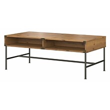 Bush Furniture Ironworks Coffee Table, Vintage Golden Pine (KI50111-03)