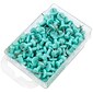 JAM Paper Push Pins, Teal, 2 Packs of 100 (22432067A)