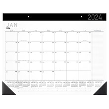 2024 AT-A-GLANCE 21.75 x 17 Monthly Desk Pad Calendar, White/Black (SK24X-00-24)