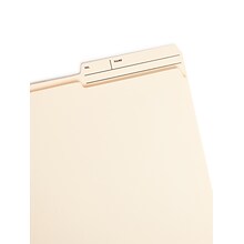 Smead Heavy Duty Reinforced File Folder, 2/5 Tab, Right Position (Printed Tabs) Letter Size, Manila,