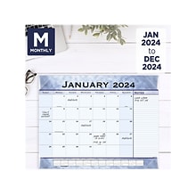 2024 AT-A-GLANCE 22 x 17 Monthly Desk Pad Calendar, Slate Blue (89701-24)
