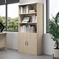 Bush Business Furniture Studio C Tall 5 Shelf Bookcase with Doors, Natural Elm (STC015NE)