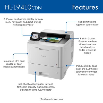 Brother Enterprise Color Laser Printer (HL-L9410CDN)