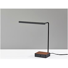 Adesso Sawyer LED Desk Lamp, 24.5, Black/Camel Brown (3039-01)