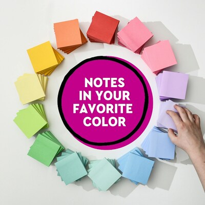 Post-it Super Sticky Notes, 3" x 3", Neon Pink, 90 Sheet/Pad, 5 Pads/Pack (654-5SSNP)