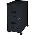 MBI® 2-Drawer Vertical Mobile File Pedestal; 22 Deep; Black