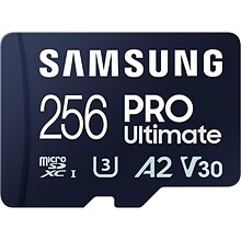 Samsung PRO Ultimate 256GB microSDXC Memory Card with Adapter, U3 Class, UHS-I, V30  (MB-MY256SA/AM)