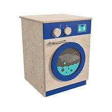 Flash Furniture Bright Beginnings Kids Washing Machine with Integrated Storage, Brown/Blue (MK-ME03