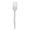 Dixie Plastic Fork 6, Medium-Weight, White, 1000/Pack (PFM21)