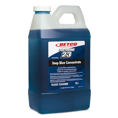 Betco Deep Blue Concentrate Glass and Surface Cleaner, Ammoniated, Fresh Scent, 67.6 oz., 4/Carton (