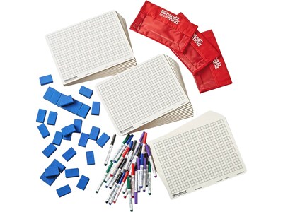 hand2mind Double-Sided Dry-Erase Whiteboard, 12 x 9, 30/Pack (42343)