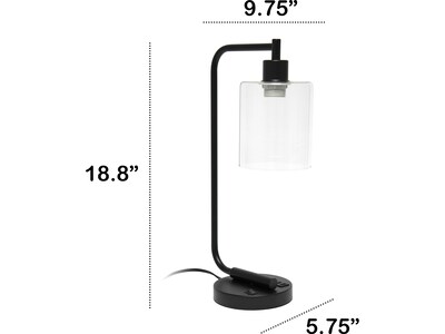 Lalia Home Studio Loft Incandescent Desk Lamp, 18.8", Matte Black (LHD-2002-BK)