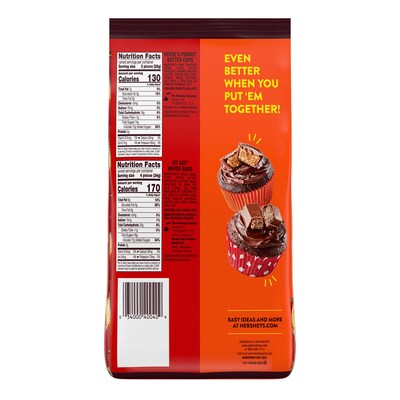 KIT KAT and REESE'S Assorted Milk Chocolate Flavored Miniatures, Candy Party Pack, 33.36 oz (HEC40040)