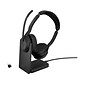 jabra Evolve2 55 Wireless Noise Canceling Bluetooth Stereo Headset, USB-C Adapter, MS Certified (25599-999-889-01)
