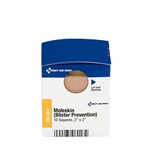 SmartCompliance 2 x 2 Moleskin Blister Adhesive Bandages, 10/Box (FAE-6013)